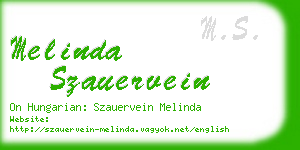melinda szauervein business card